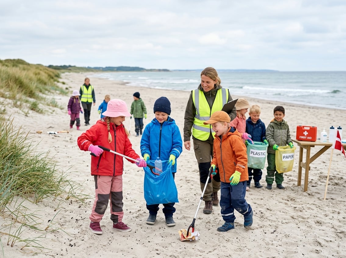 Sådan gør I strandrensning til en tryg aktivitet for børn